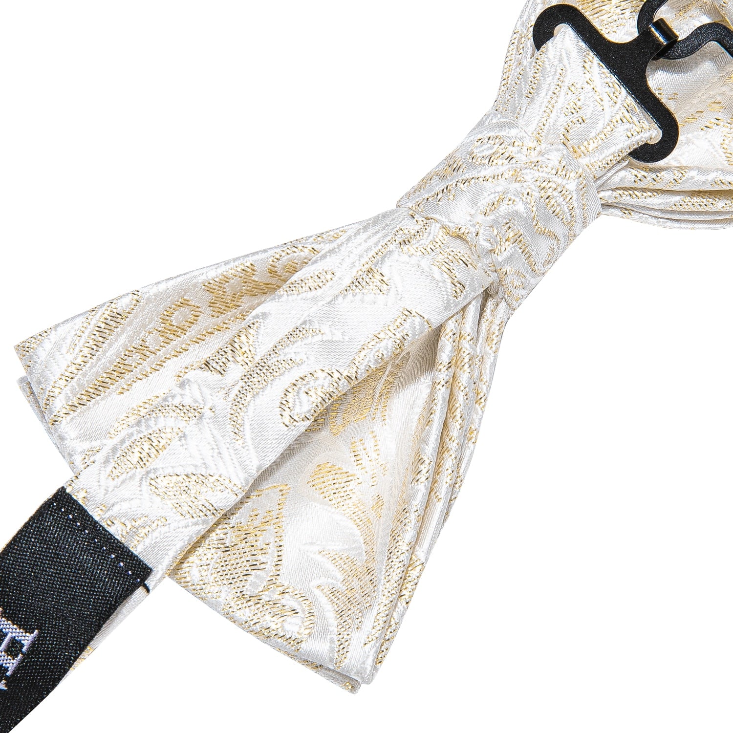 Gravata Borboleta Yurvic Branca em detalhes 2
