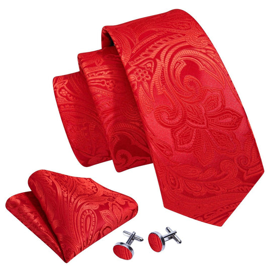 Gravata Vermelha Jacquard 8,5 cm - Mr. Zurique